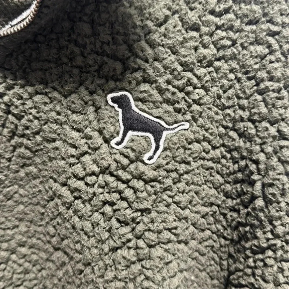 GREEN VICTORIAS SECRET PINK SHERPA PULLOVER - Picture 3 of 5